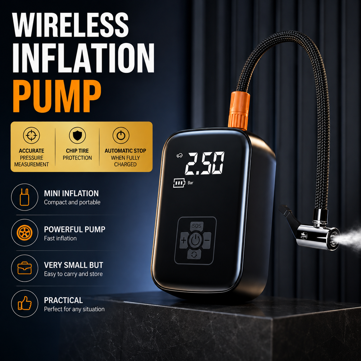 Wireless Compact Tire Inflator