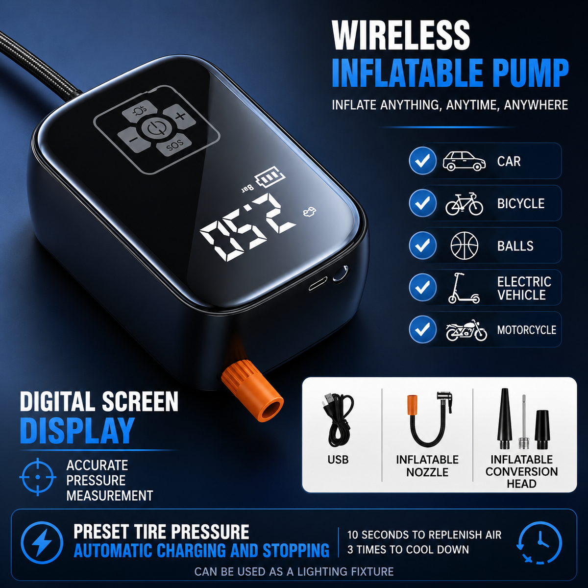 Wireless Compact Tire Inflator